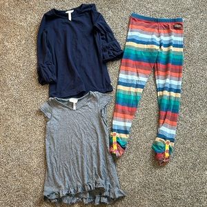 Matilda Jane fall bundle size 12 Leggings and two tops.
